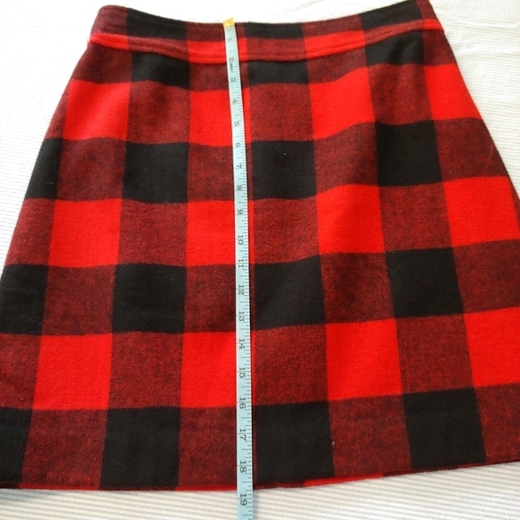J. Crew Check Skirt Size 4, Red/Black - Picture 10 of 10